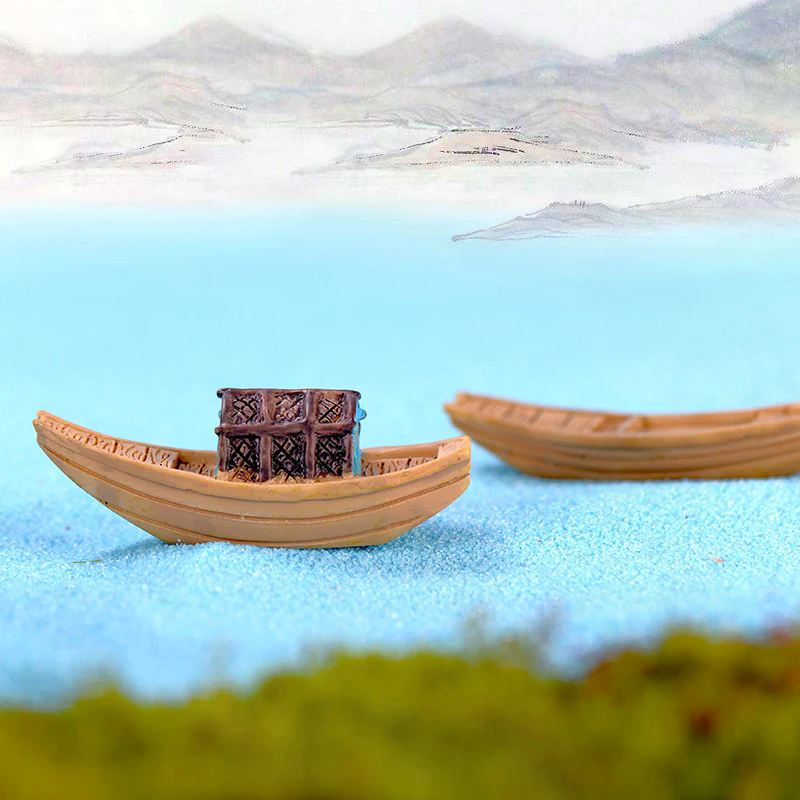 Miniatures Resin Boat Retro Mi - Bonsai Garden Art incelemesi ve fiyatı