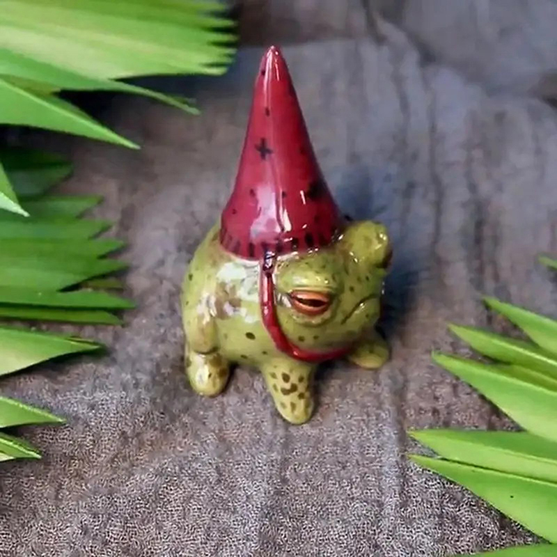 Witch Hat Little Frog Statue R - Bonsai Garden Art incelemesi ve fiyatı
